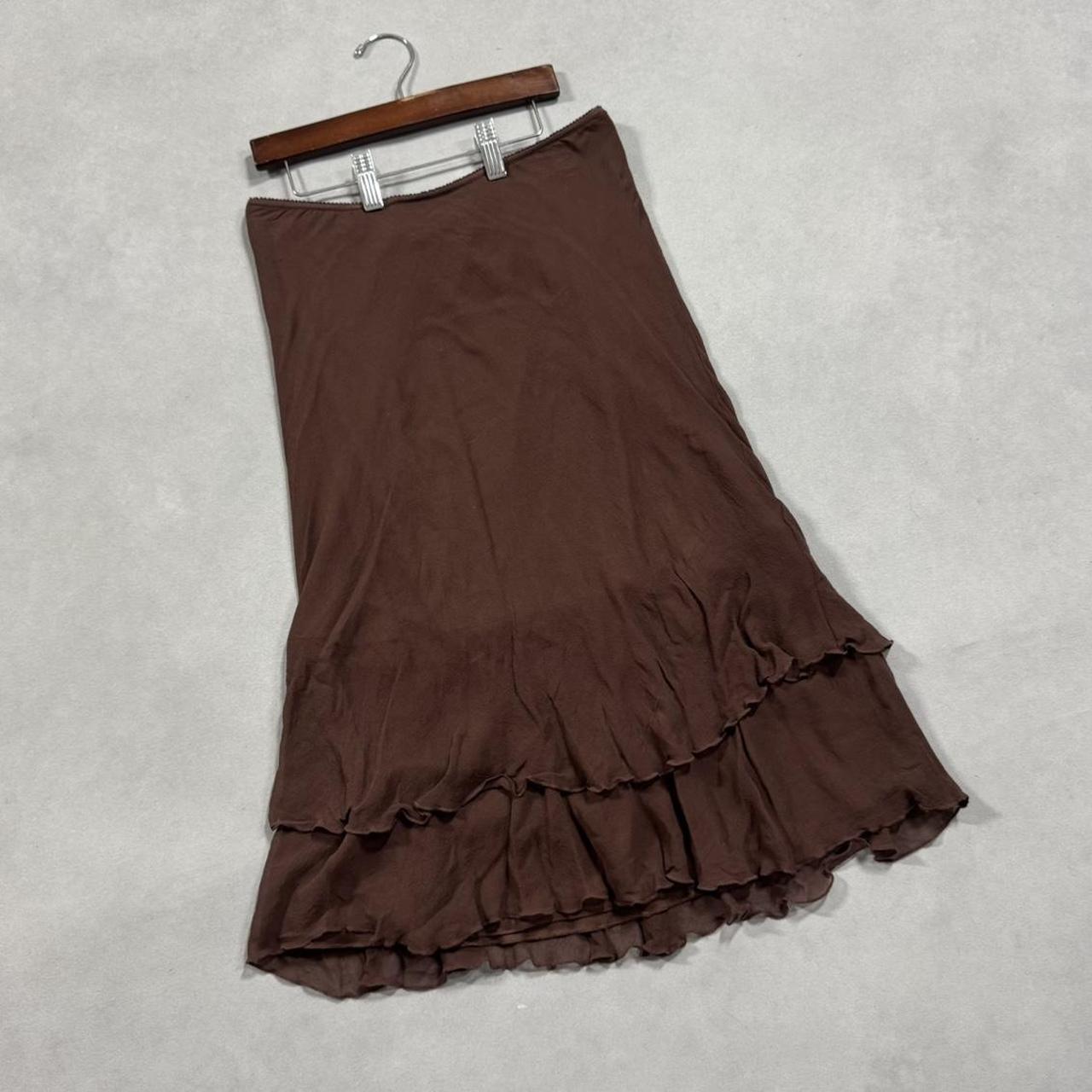 VINTAGE 90S JONATHAN MARTIN STUDIO BROWN MIDI SKIRT 🌾