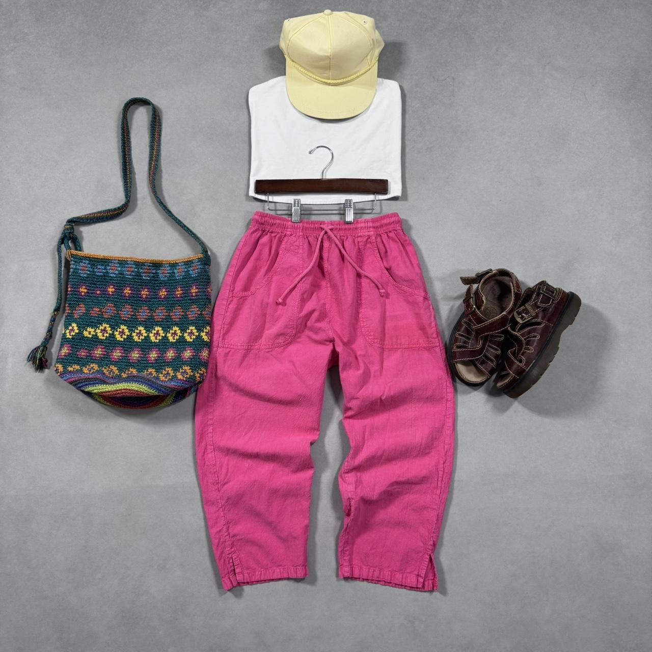 VINTAGE 90S SALEM STRAIGHTS PINK CAPRI PANTS