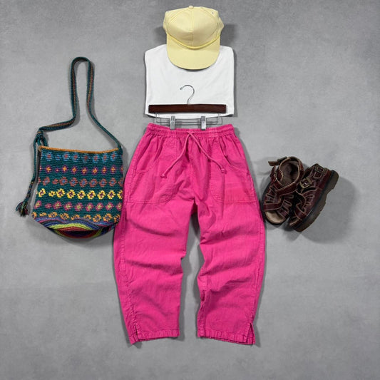 VINTAGE 90S SALEM STRAIGHTS PINK CAPRI PANTS