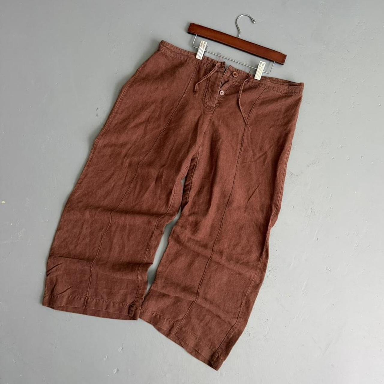VINTAGE LINEN LOW RISE LINEN CAPRI PANTS 🌵