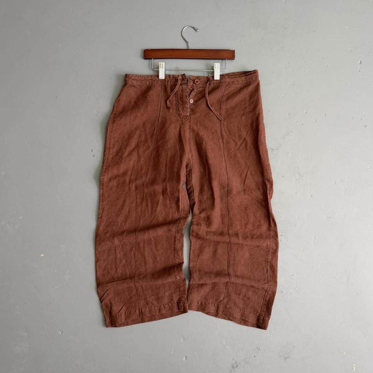 VINTAGE LINEN LOW RISE LINEN CAPRI PANTS 🌵