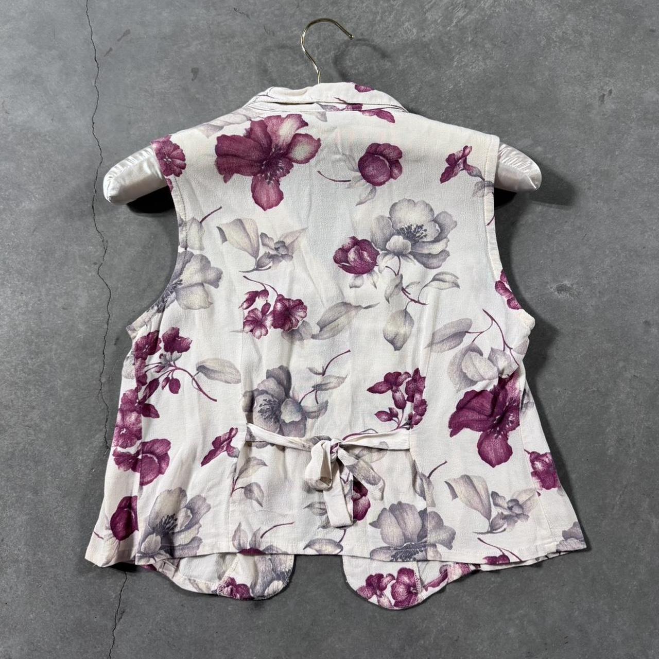VINTAGE 90S FLORAL BUTTON UP COLLARED BLOUSE 🌸