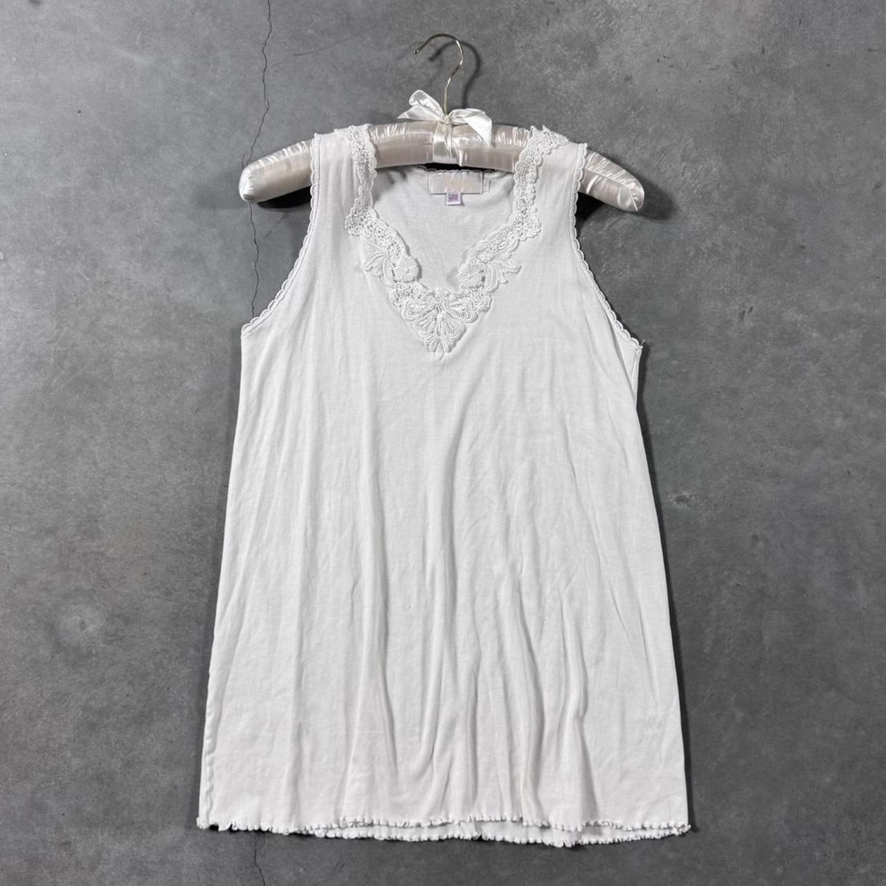 VINTAGE 90S VERENA WHITE COTTON MINI DRESS 🌿