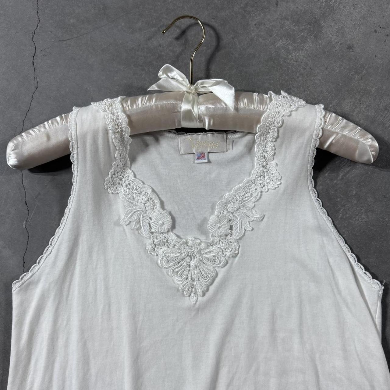 VINTAGE 90S VERENA WHITE COTTON MINI DRESS 🌿