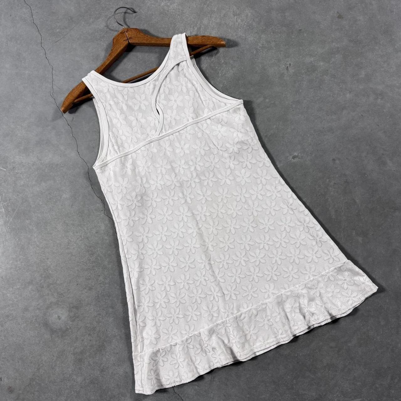 VINTAGE 90S RETRO WIMBLEDON WHITE FLORAL TENNIS/ATHLETIC DRESS