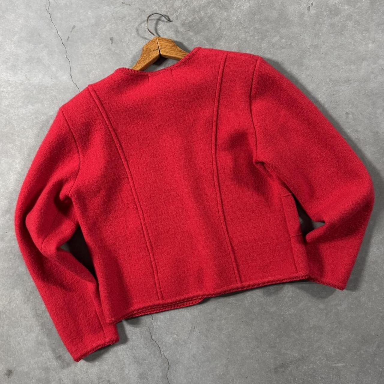 VINTAGE 90S DEANS RED CARDIGAN SWEATER