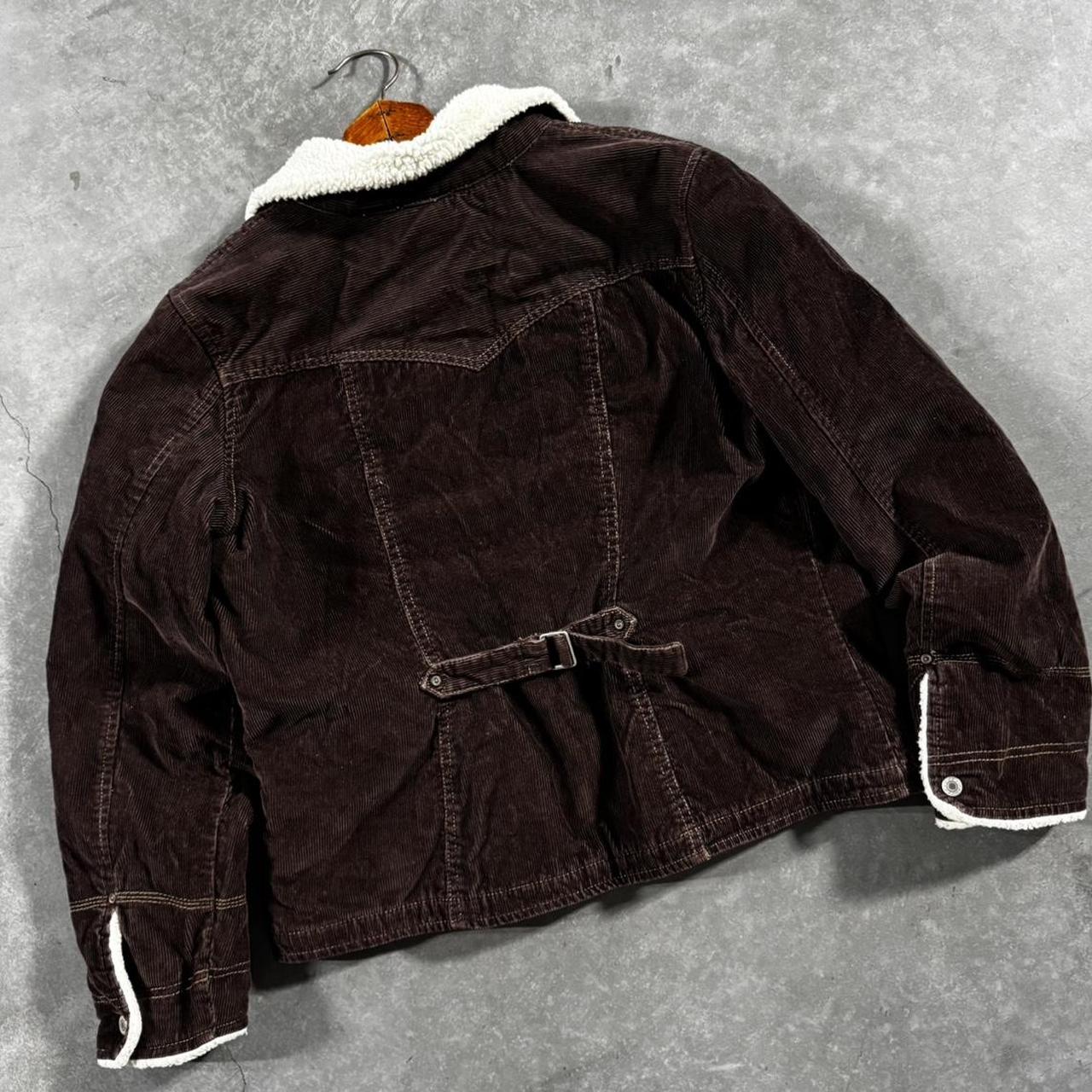VINTAGE 90S FRENCH CUFF BROWN FLEECE JACKET
