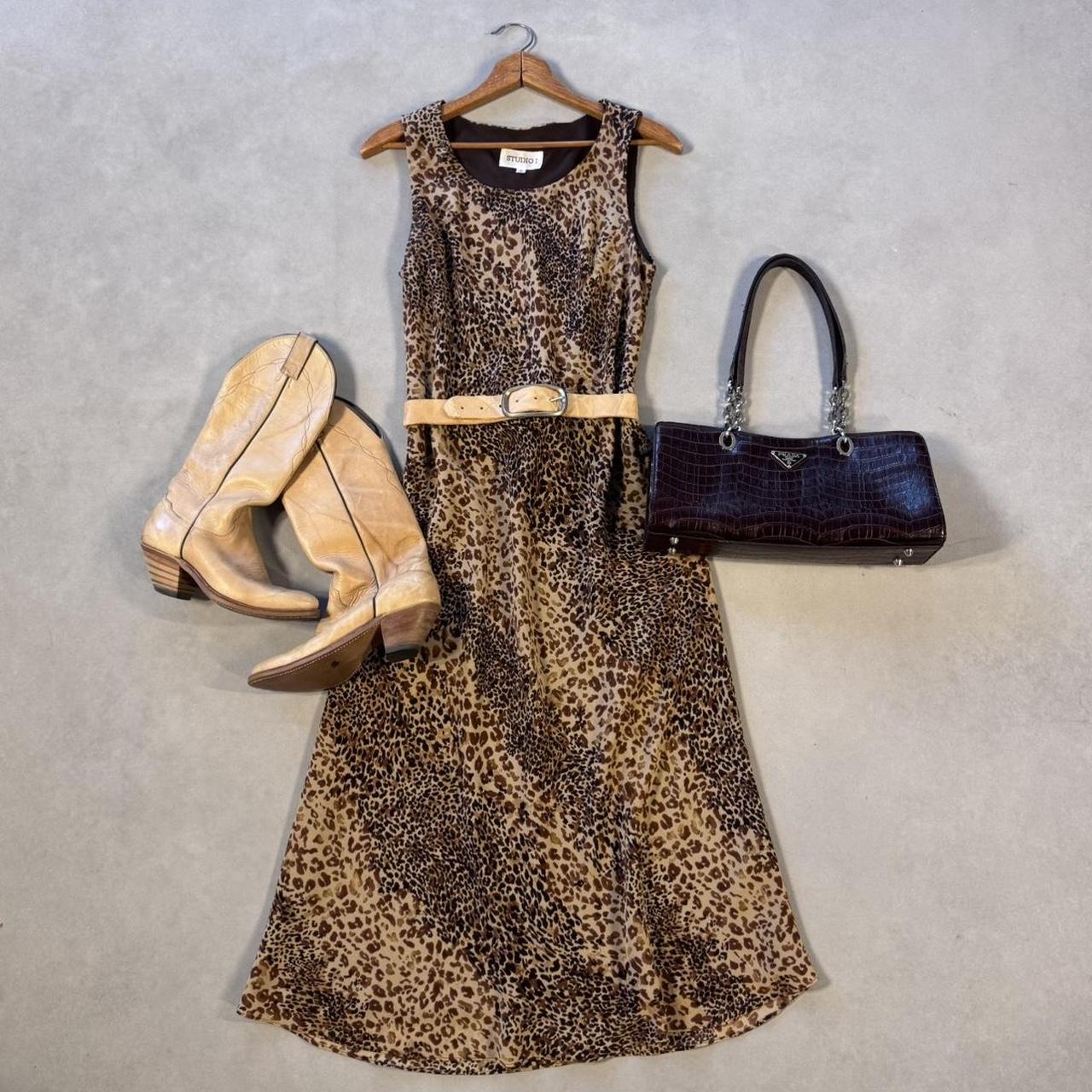 VINTAGE 90S STUDIO 1 CHEETAH MAXI DRESS