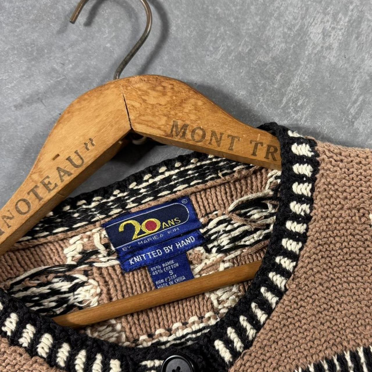 VINTAGE 1990S KNITTED BY HAND ANIMAL CHUNKY CARDIGAN 🐘🐫🦒🦙🐂