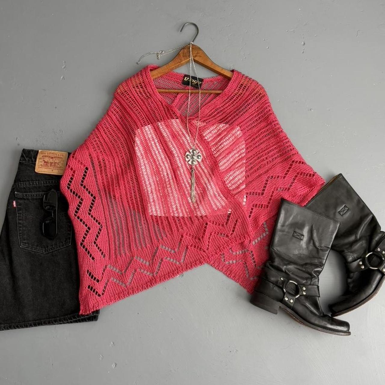 VINTAGE 90S VIRGO PINK PONCHO