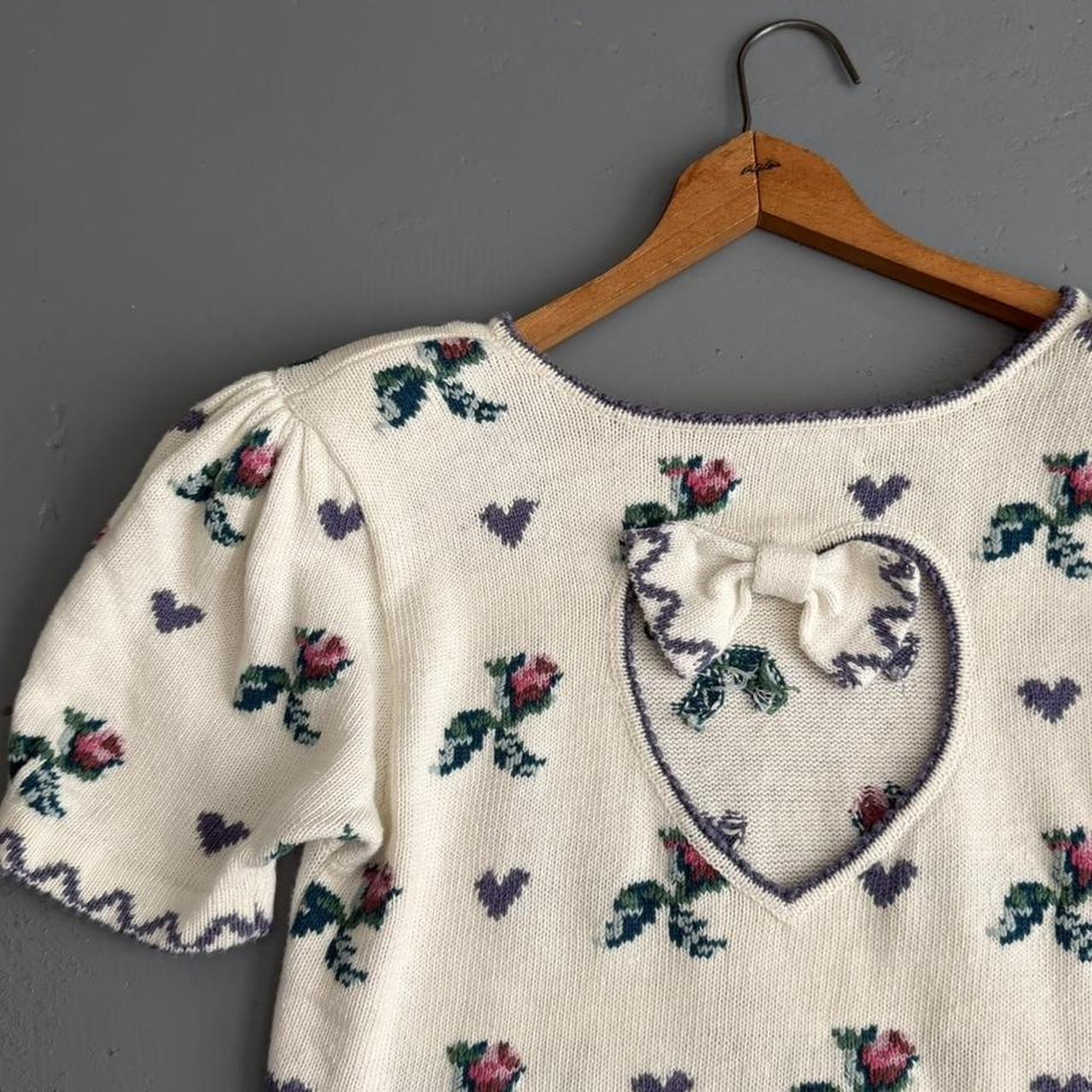VINTAGE 90S CULLINANE FLORAL HEART TOP 🌷🌻🪻