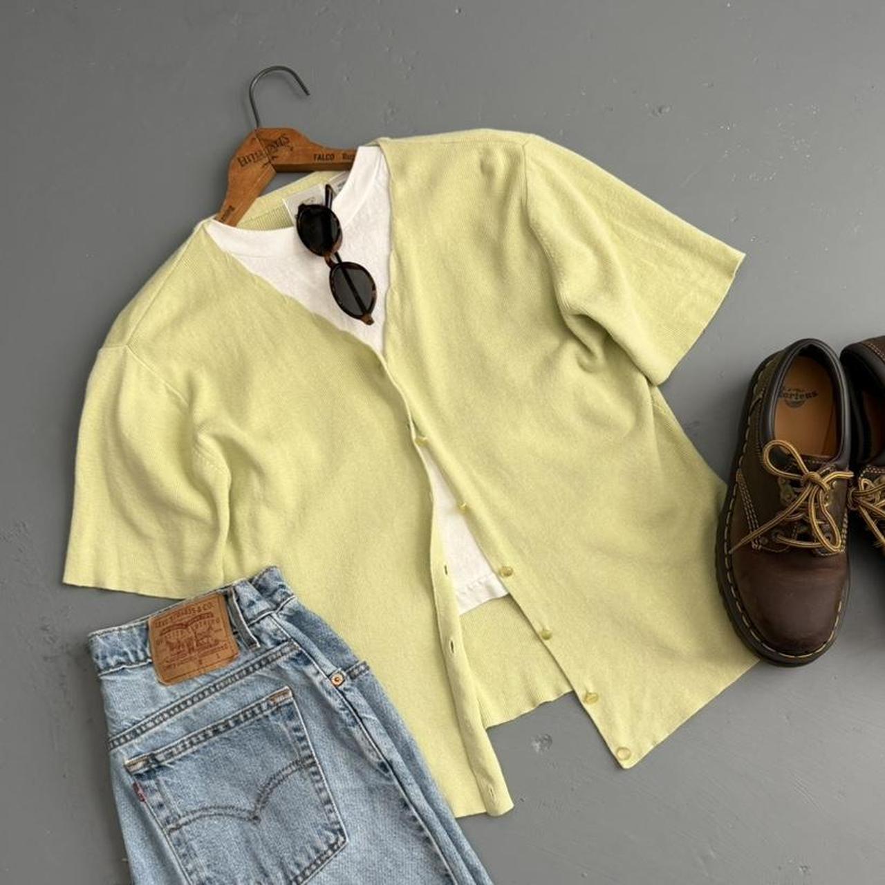 VINTAGE BENTLEY GREEN KNIT BUTTON DOWN