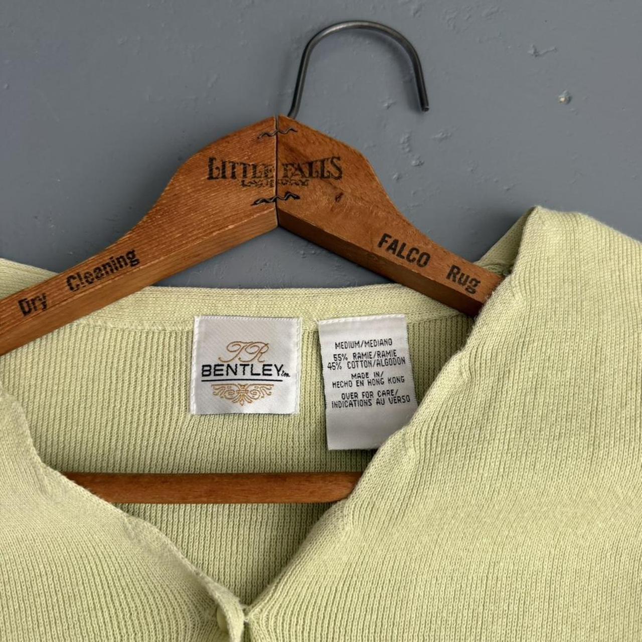 VINTAGE BENTLEY GREEN KNIT BUTTON DOWN