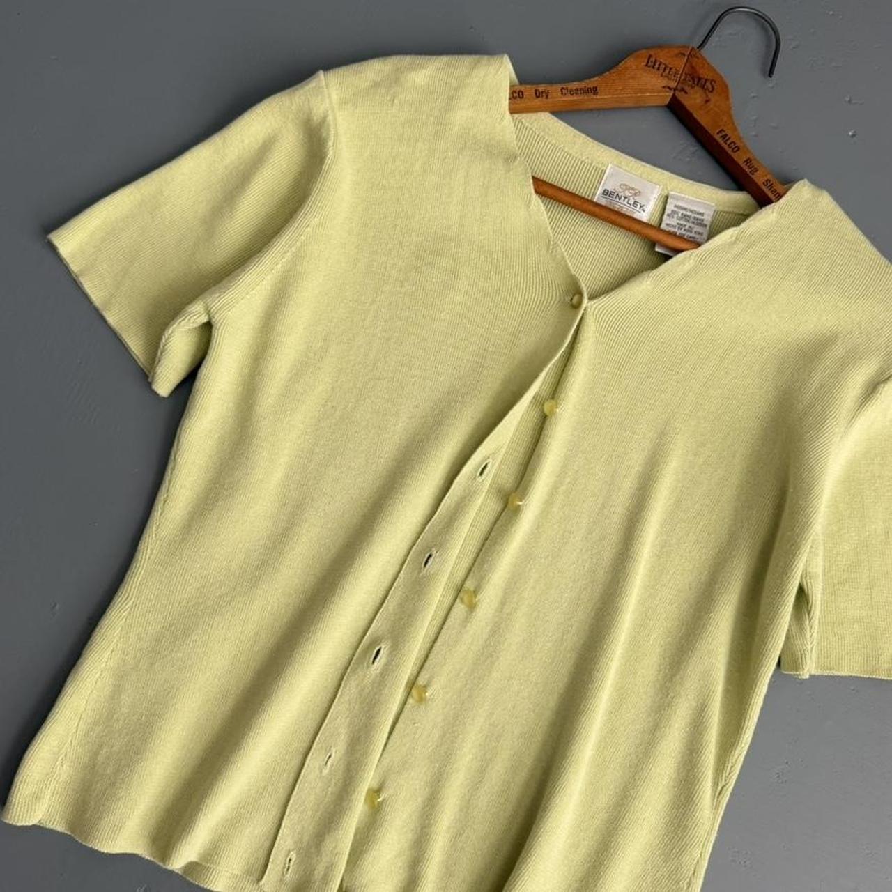 VINTAGE BENTLEY GREEN KNIT BUTTON DOWN
