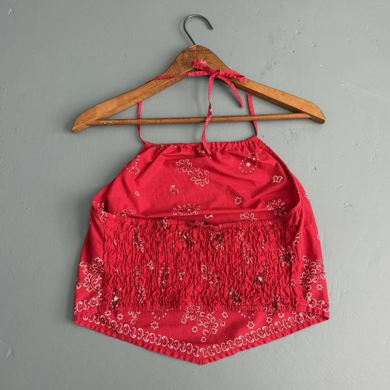 VINTAGE 90S NO BOUNDARIES BANDANA HALTER TOP 🍒