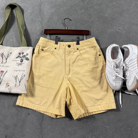 VINTAGE 90S TALBOTS YELLOW DENIM SHORTS 🌻
