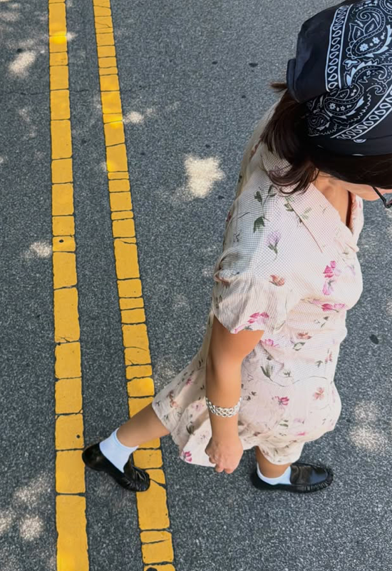 Vintage 90s pink floral midi dress 🌸