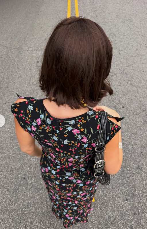 Vintage 90s black floral midi dress