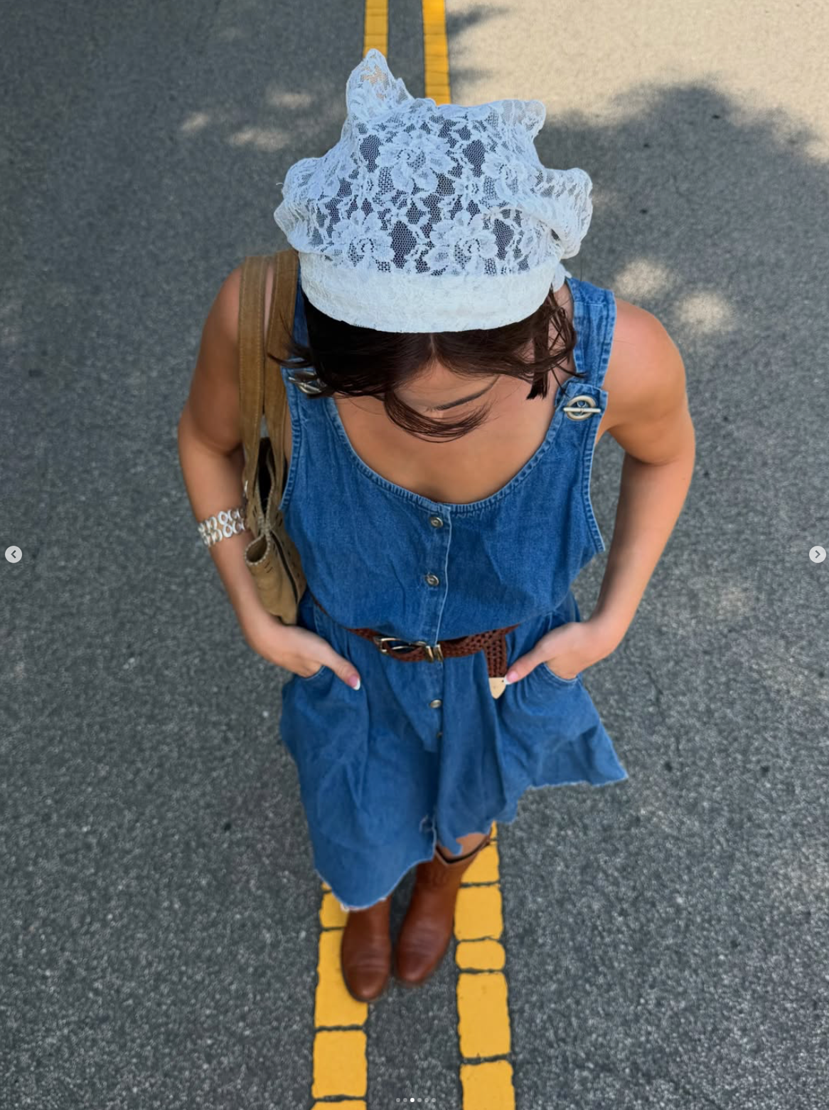 Vintage 90s overall midi dress 🐮
