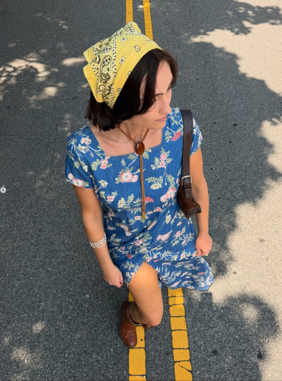 Vintage Liz Claiborne denim floral maxi dress 🪻