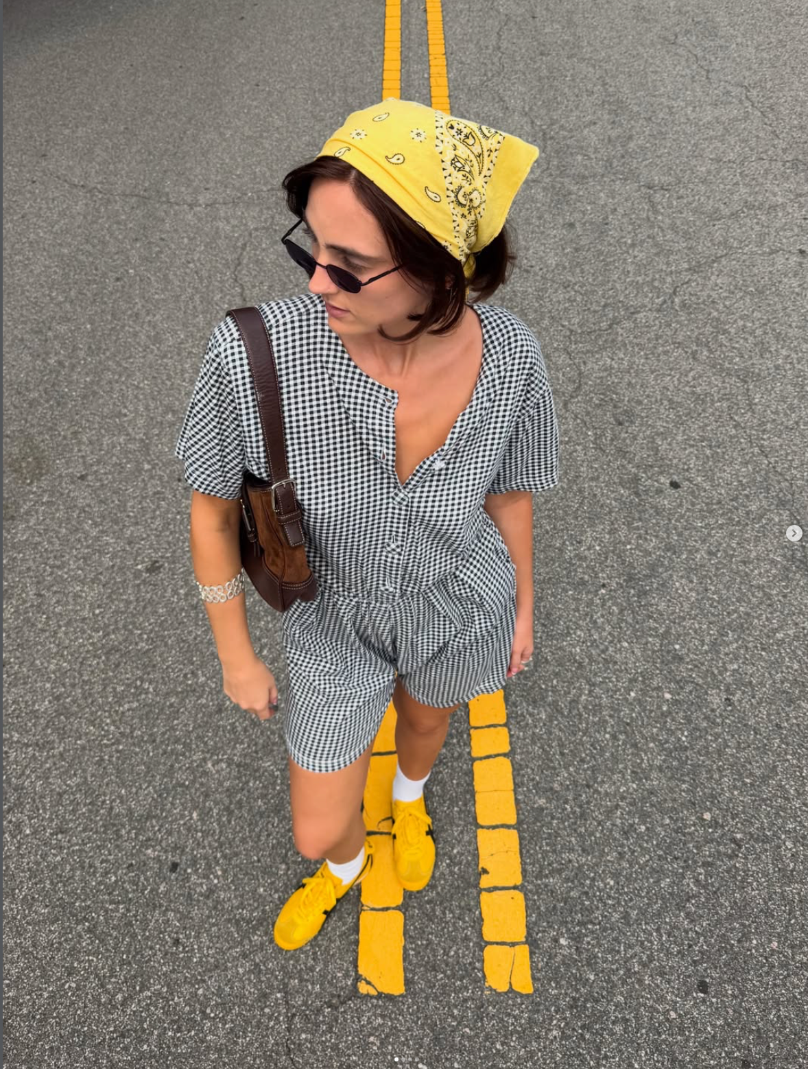 Vintage 90s gingham cotton romper 🎱