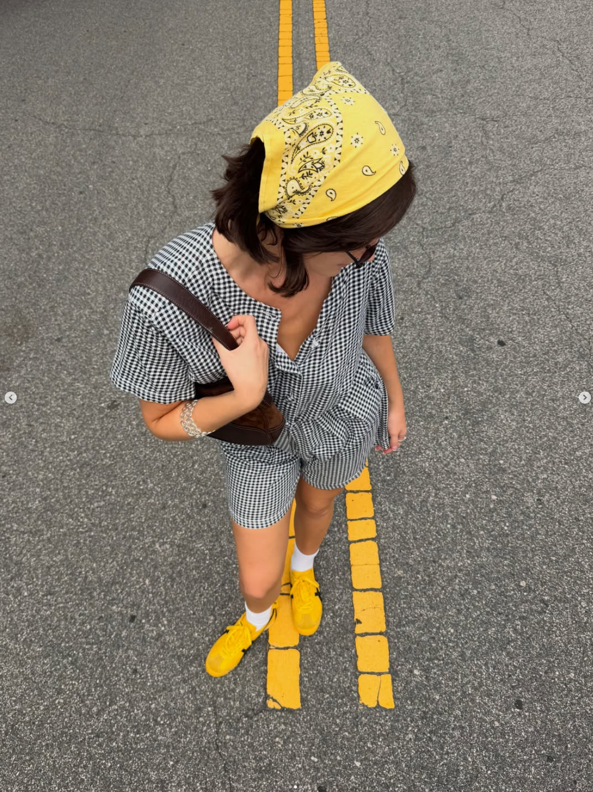 Vintage 90s gingham cotton romper 🎱