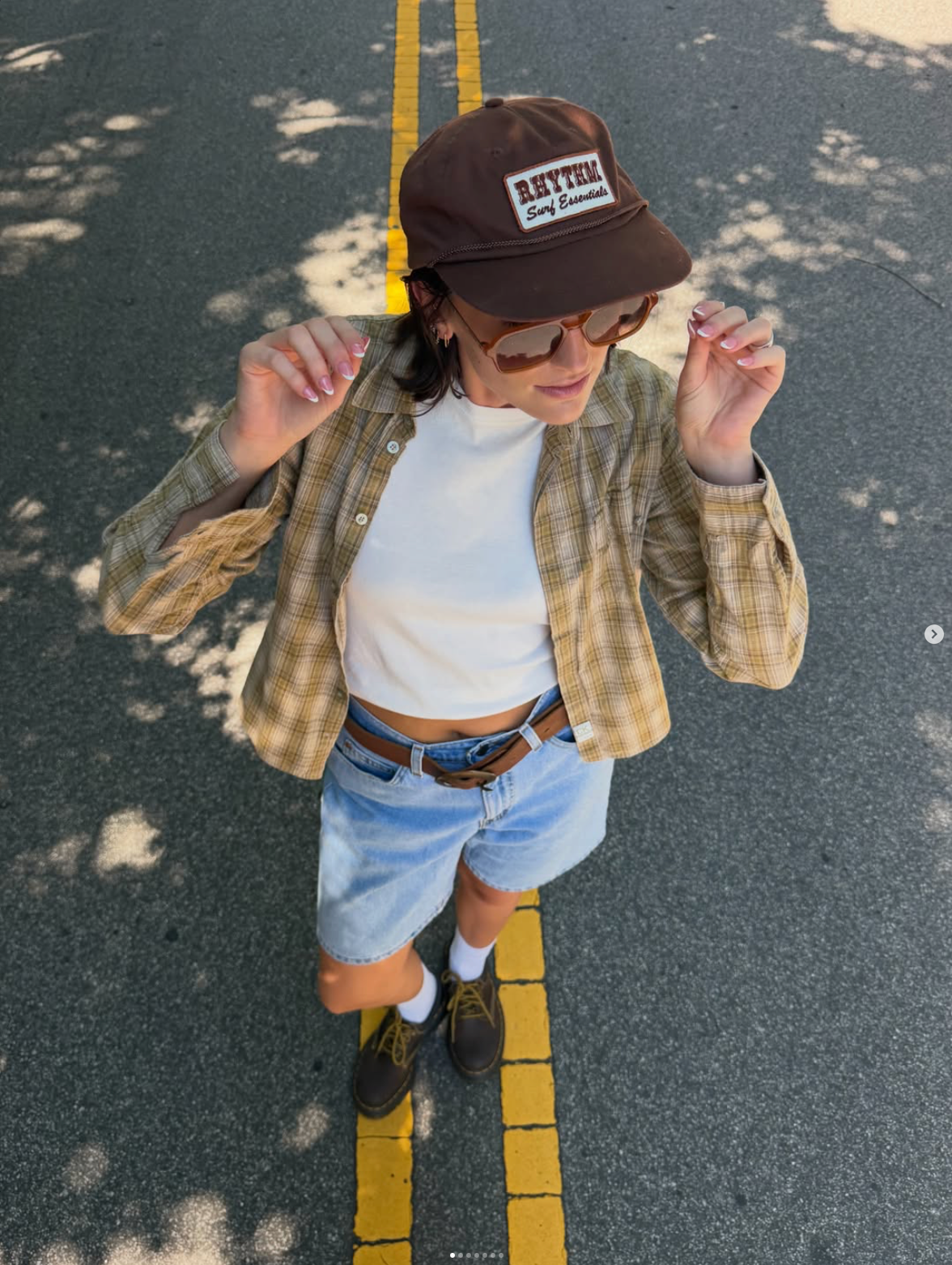 Vintage 90s Calvin Klein Jeans beige flannel shirt 🏄🏽‍♂️