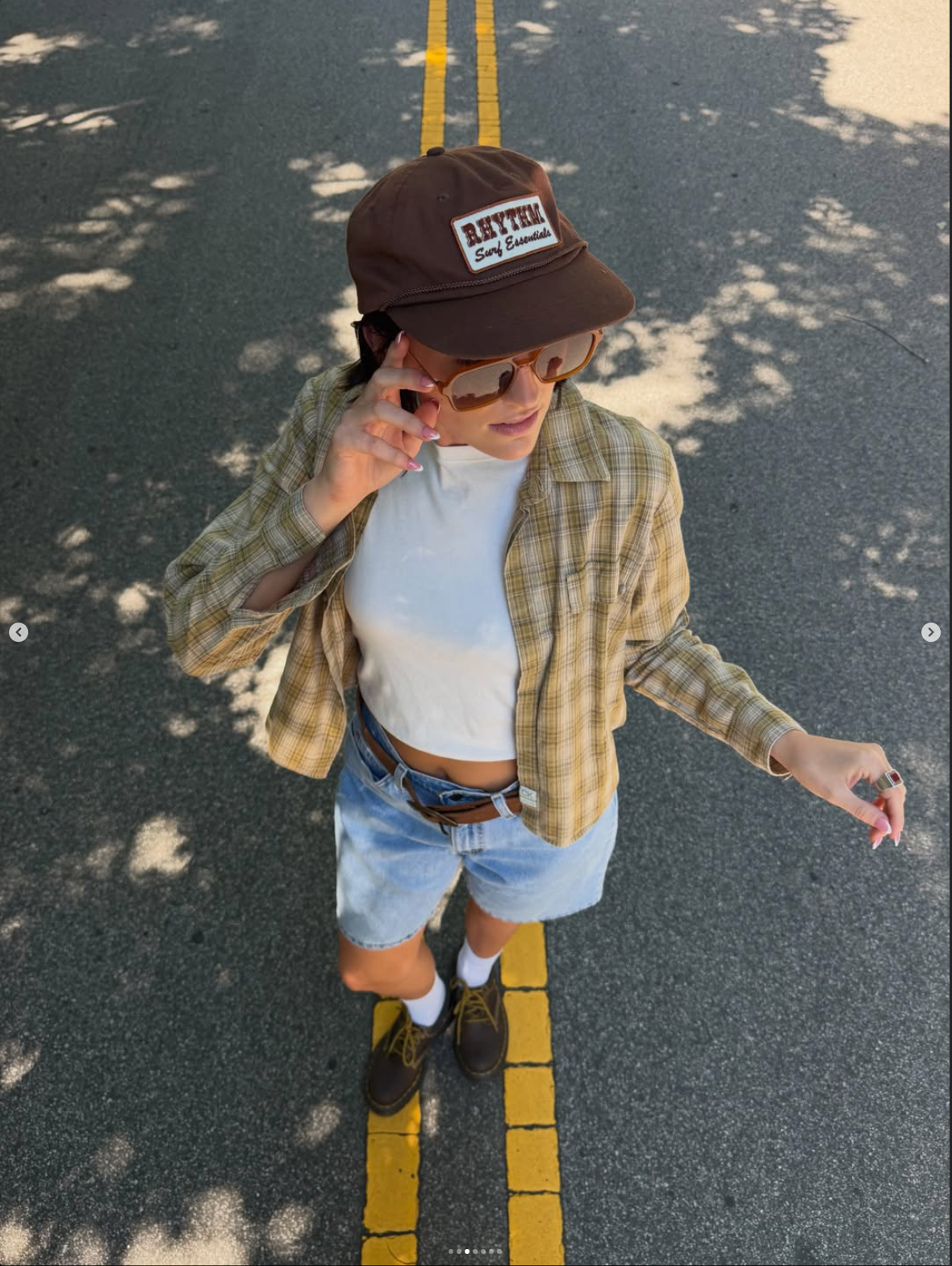 Vintage 90s Calvin Klein Jeans beige flannel shirt 🏄🏽‍♂️