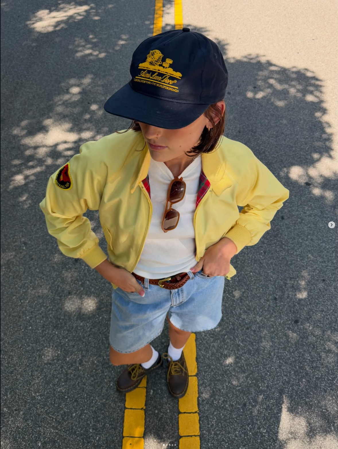 Vintage 90s Lands End yellow national park bomber jacket 🌲