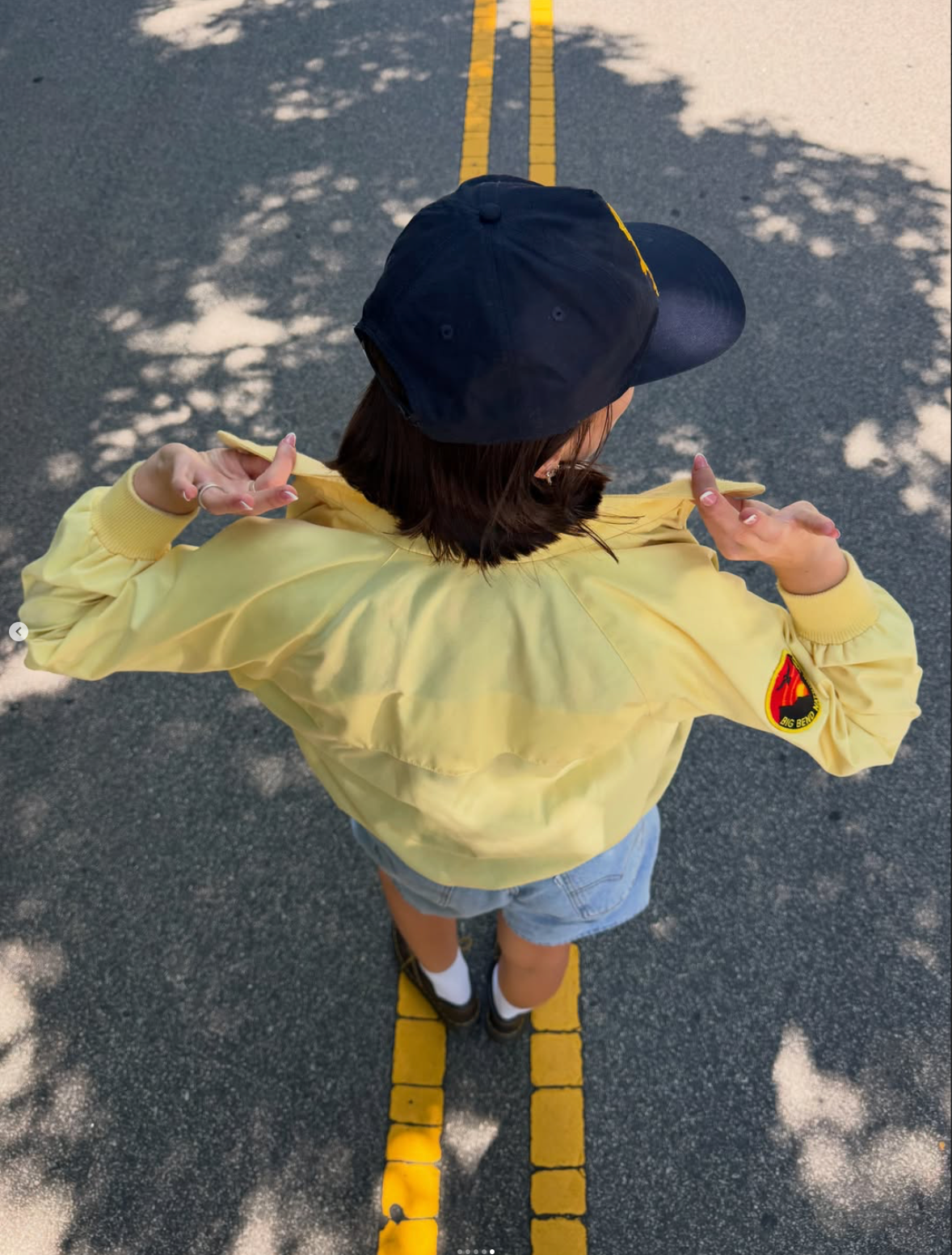 Vintage 90s Lands End yellow national park bomber jacket 🌲