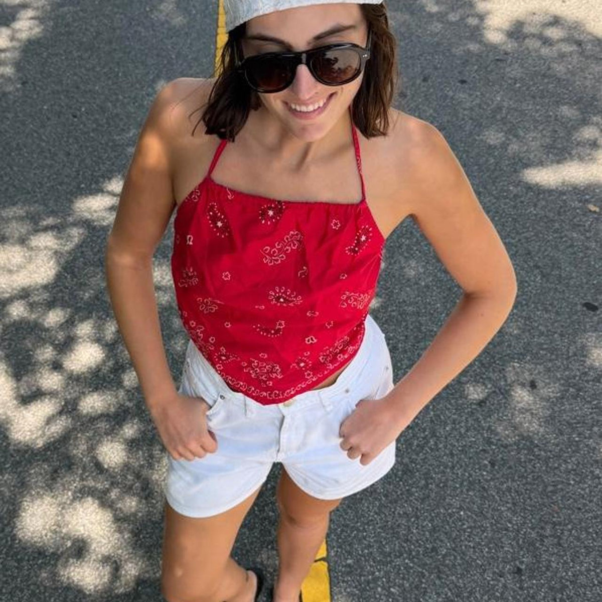 Vintage 90s bandana halter top 🍓