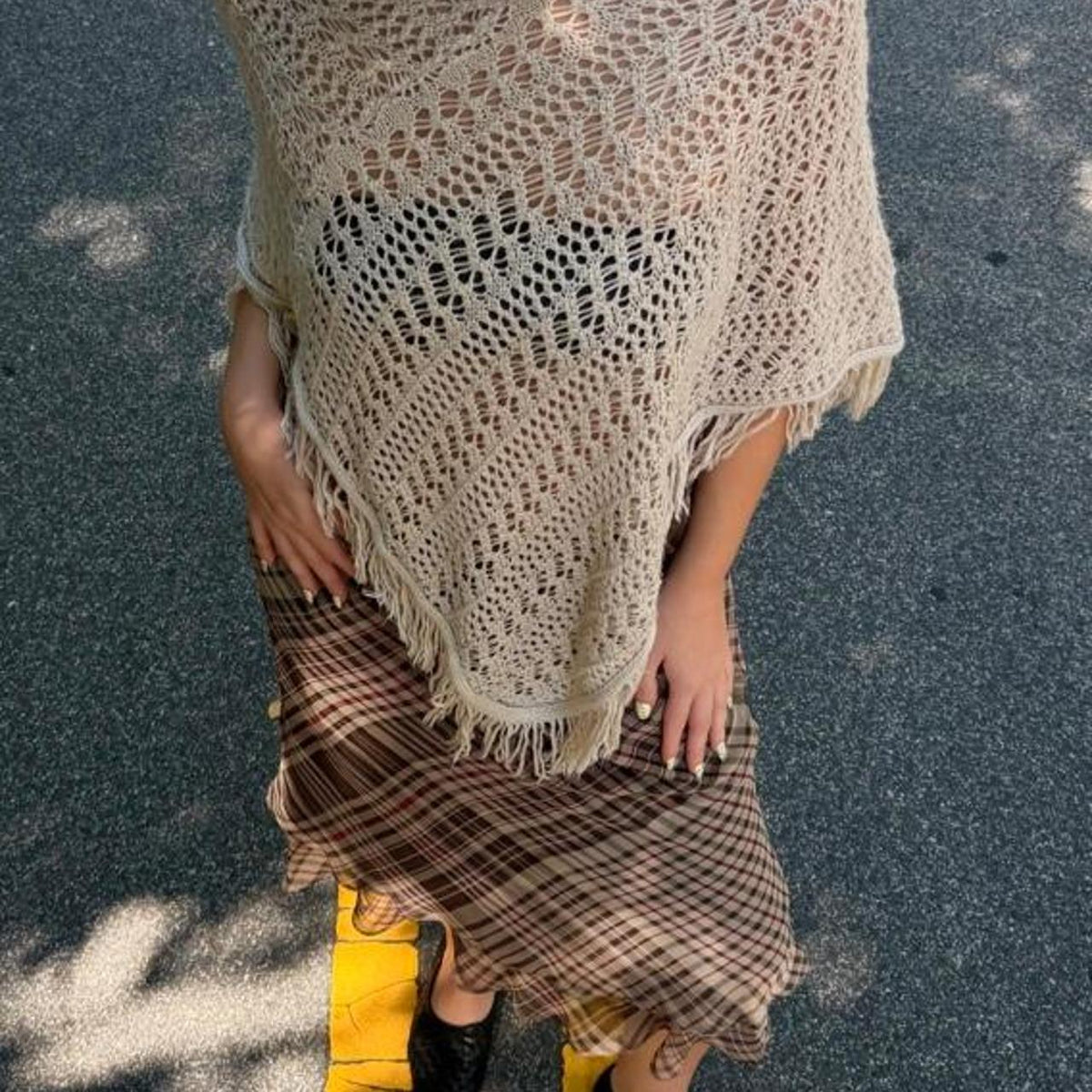Vintage 90s plaid maxi skirt 🍁🍂