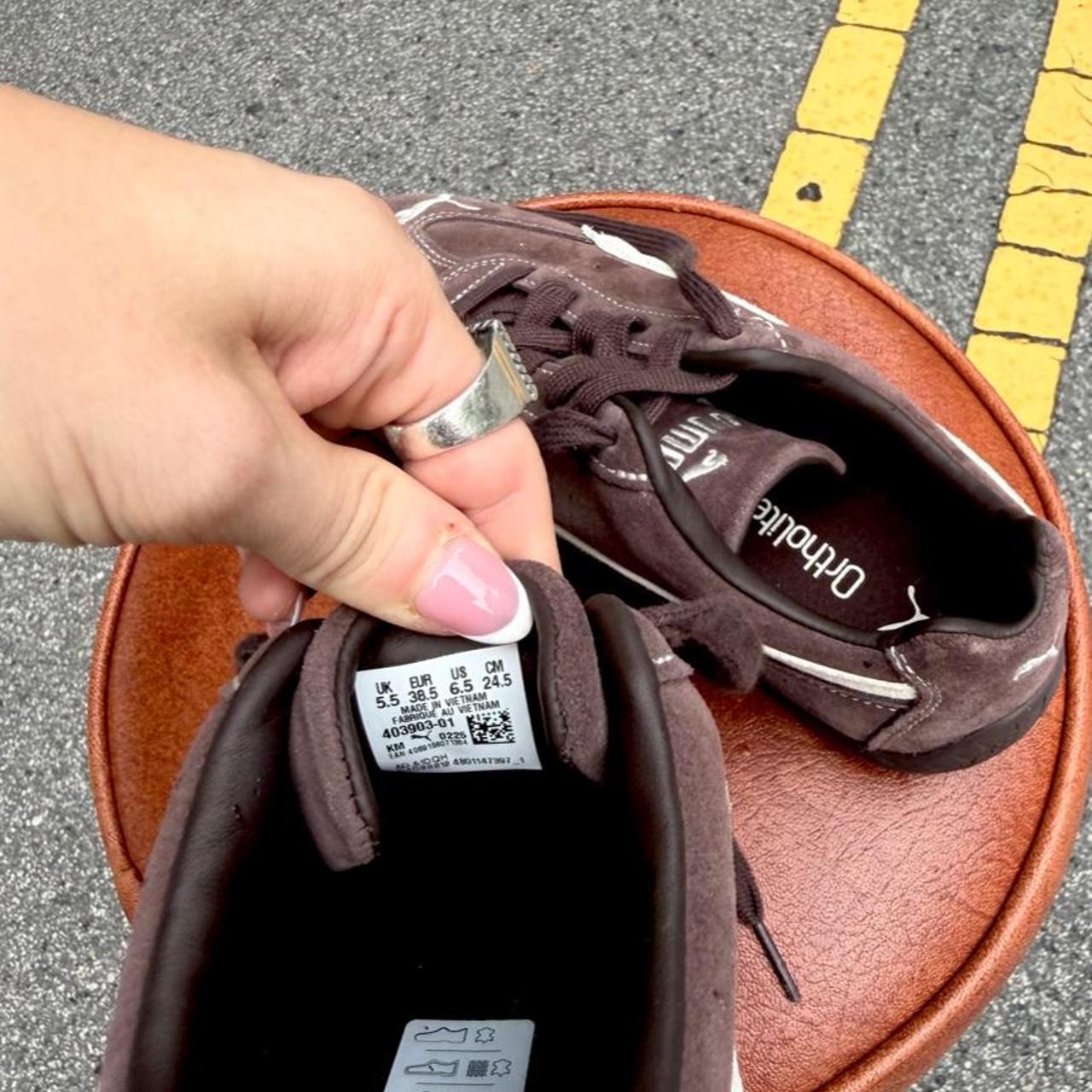 Puma Speedcat Brown & White Sneakers