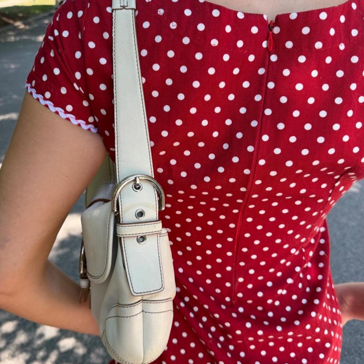 Vintage handmade red polka dot dress 🍒