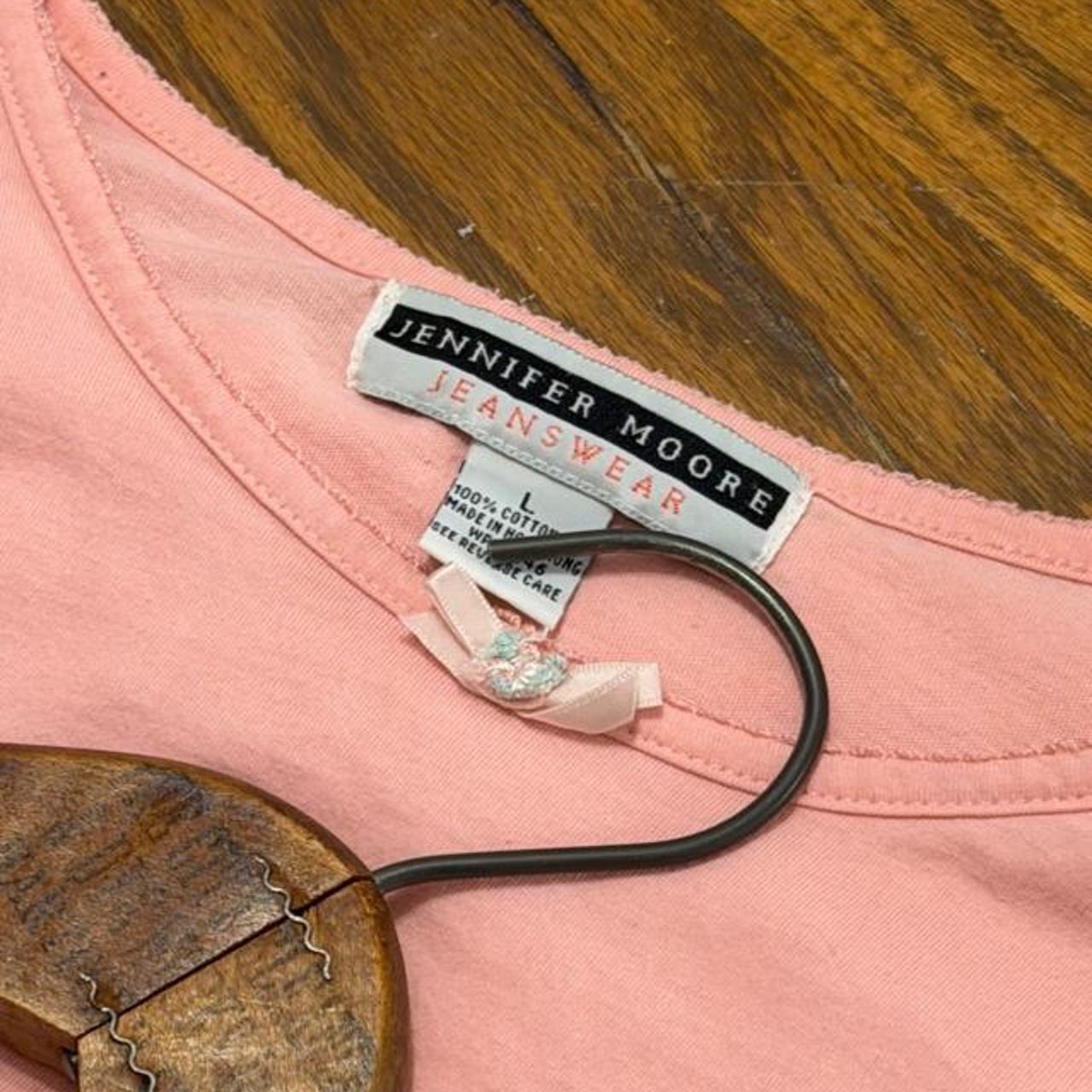 Pink cotton long sleeve shirt w/ bow 🎀