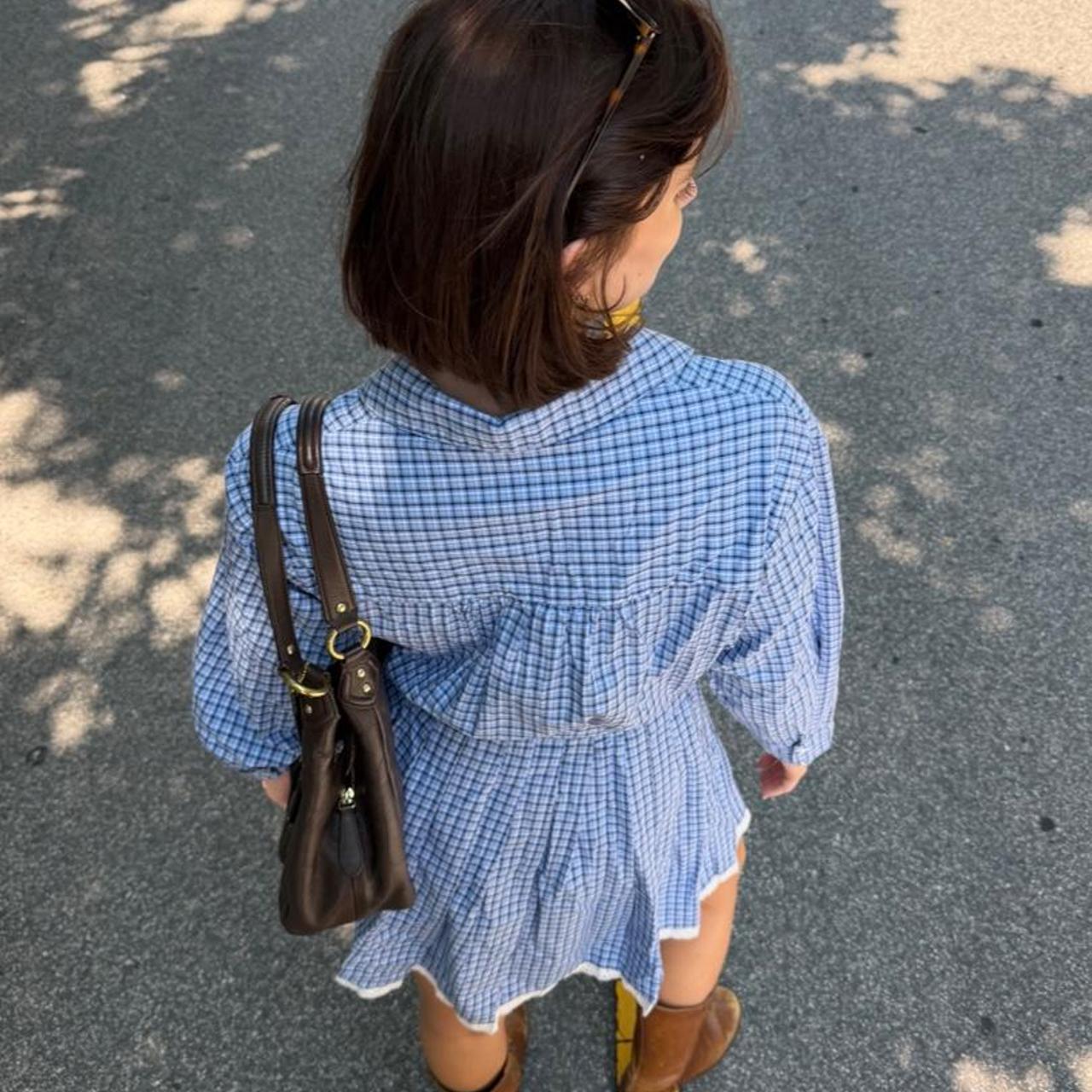 Vintage 90s western long sleeve mini dress 🫐