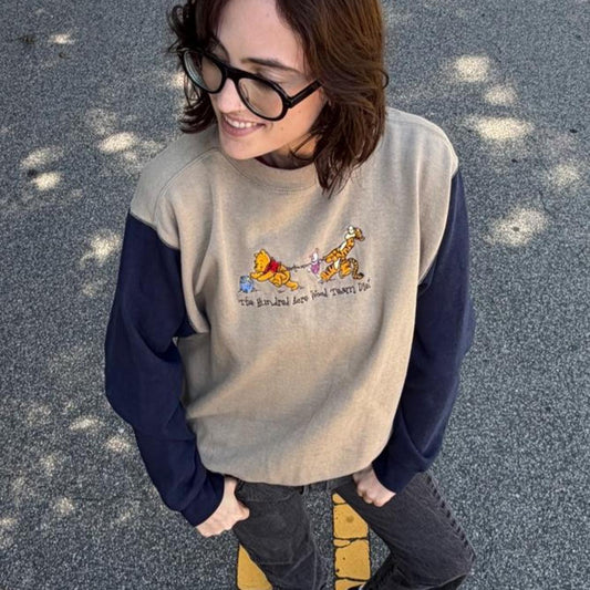 Vintage 90s Winnie the Pooh colorblock crewneck 🐯🐻🐷🍯