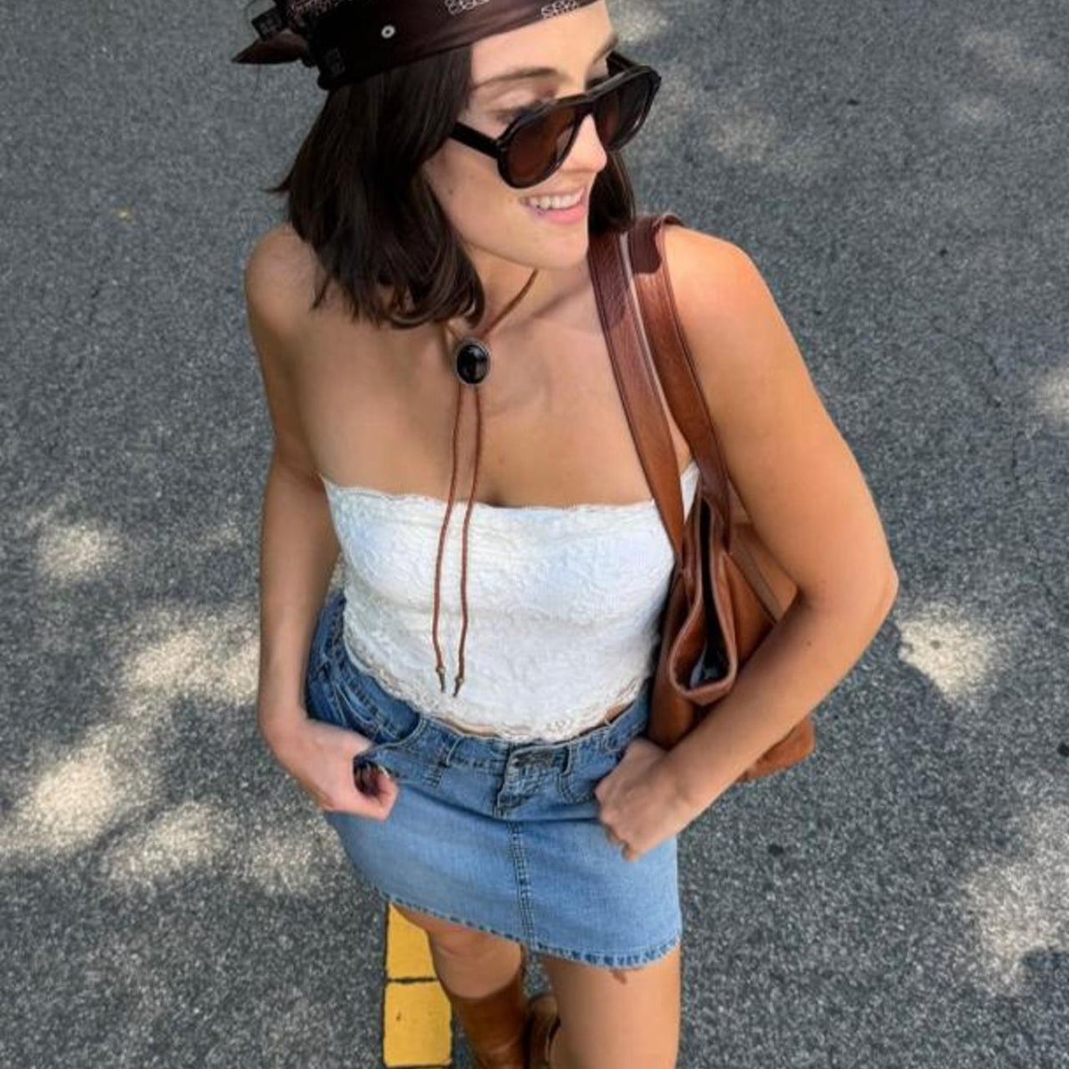 Vintage 90s denim midi skirt 🌼