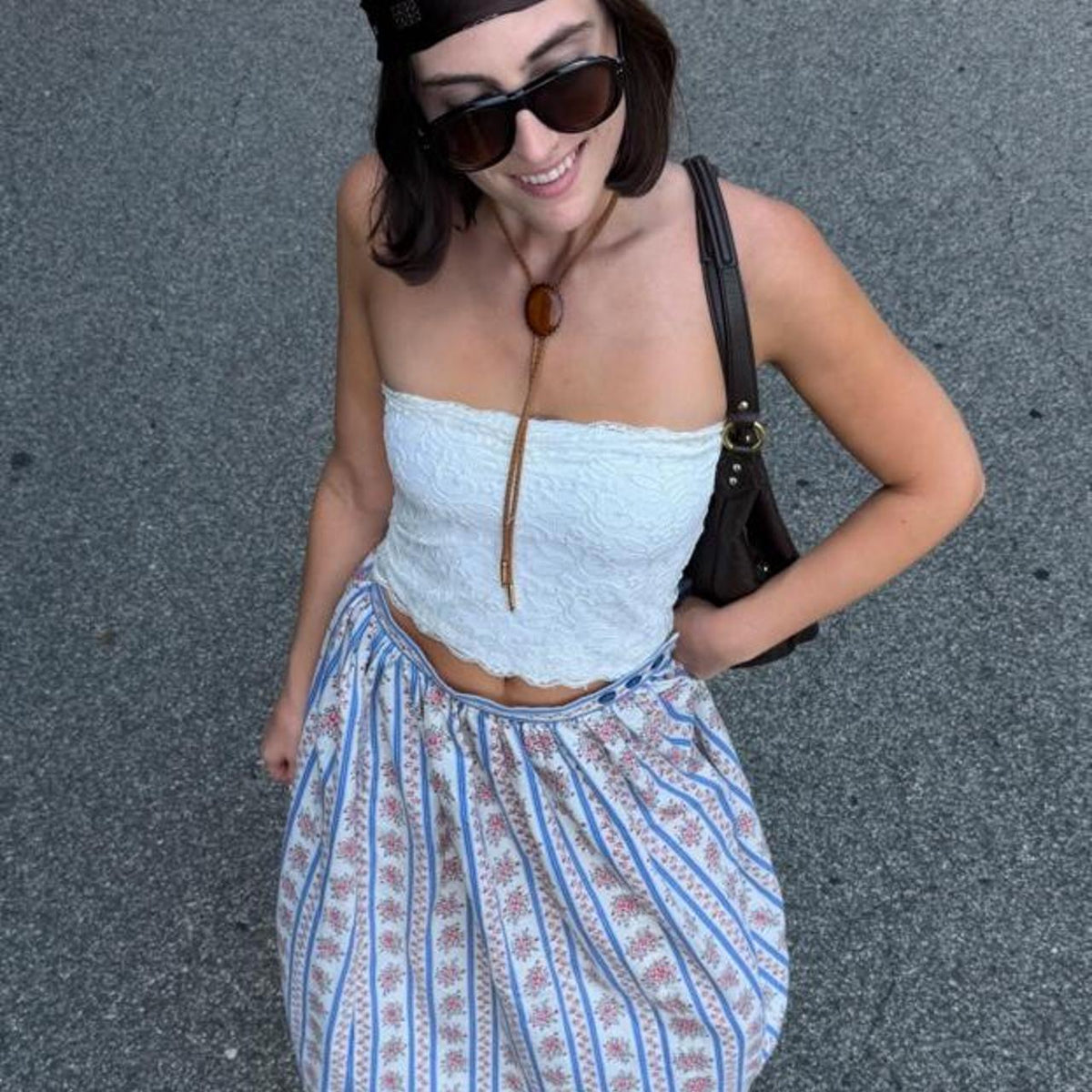 Vintage 90s handmade floral maxi skirt 🌸