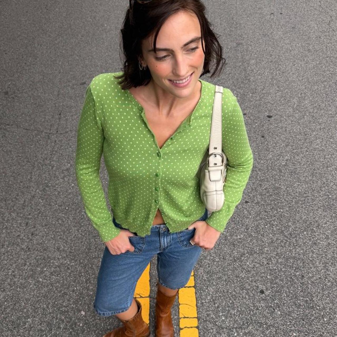 LL bean green polka dot cotton 🐢