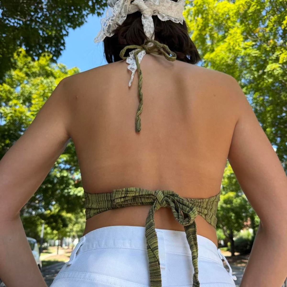 Vintage 90s sun boho halter top 🌞