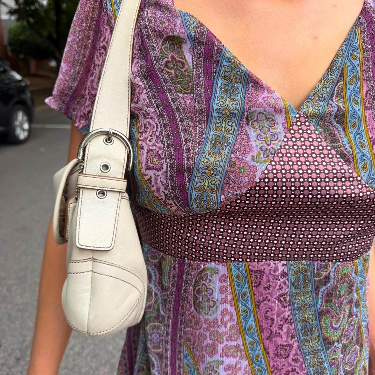 Purple and green paisley print blouse with tie 🧚‍♂️