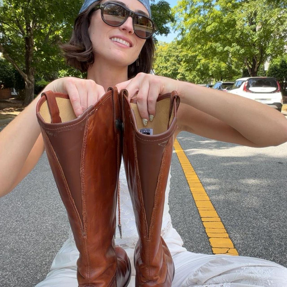 Vintage 90s frye riding brown boots 👢✨