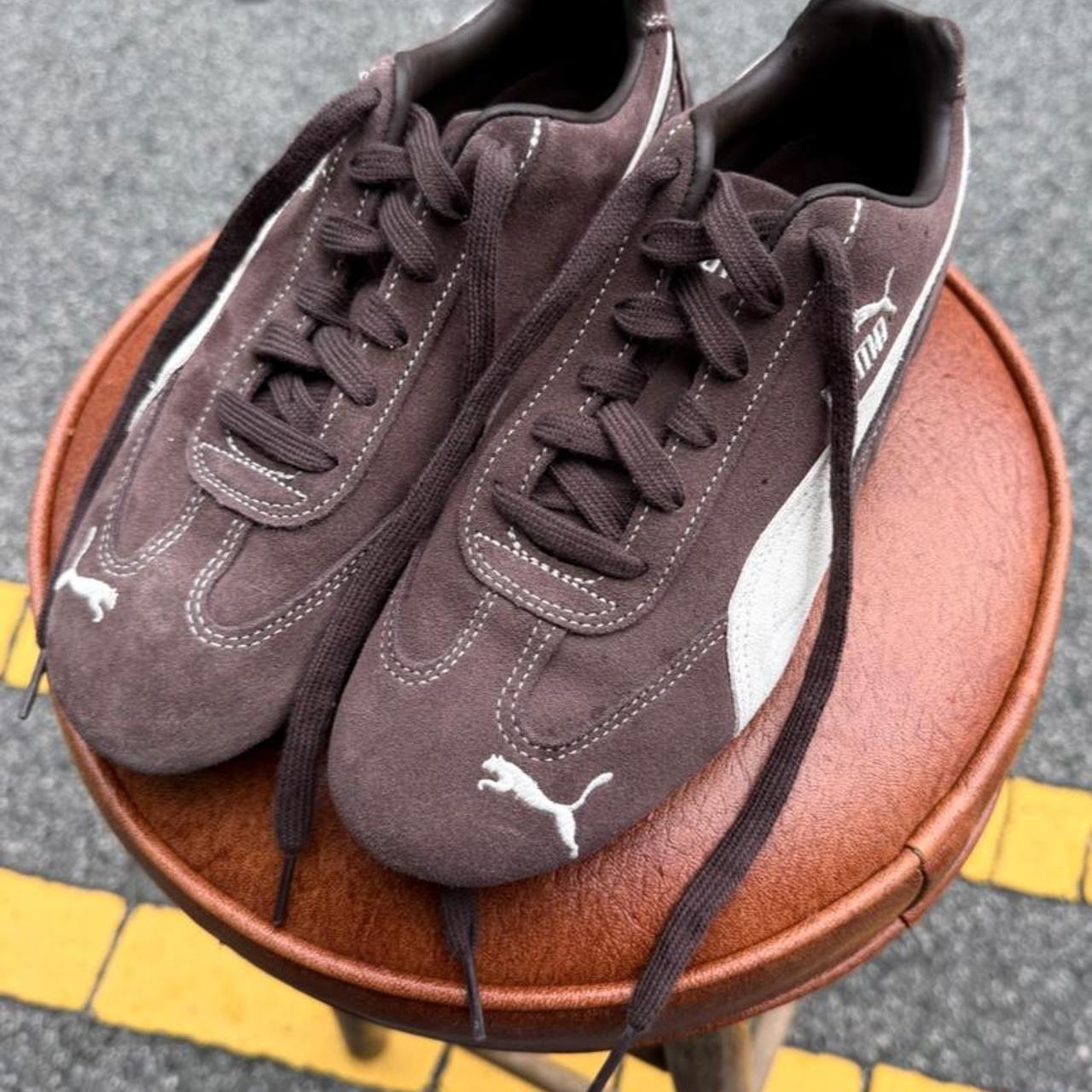 Puma Speedcat Brown & White Sneakers