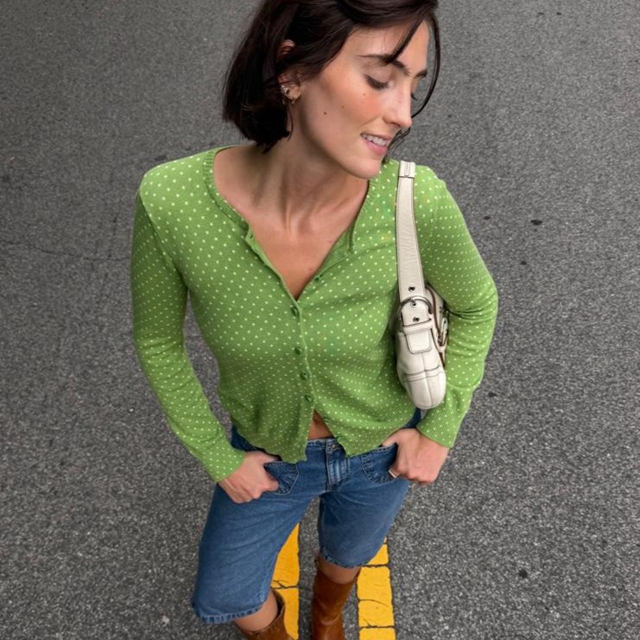 LL bean green polka dot cotton 🐢
