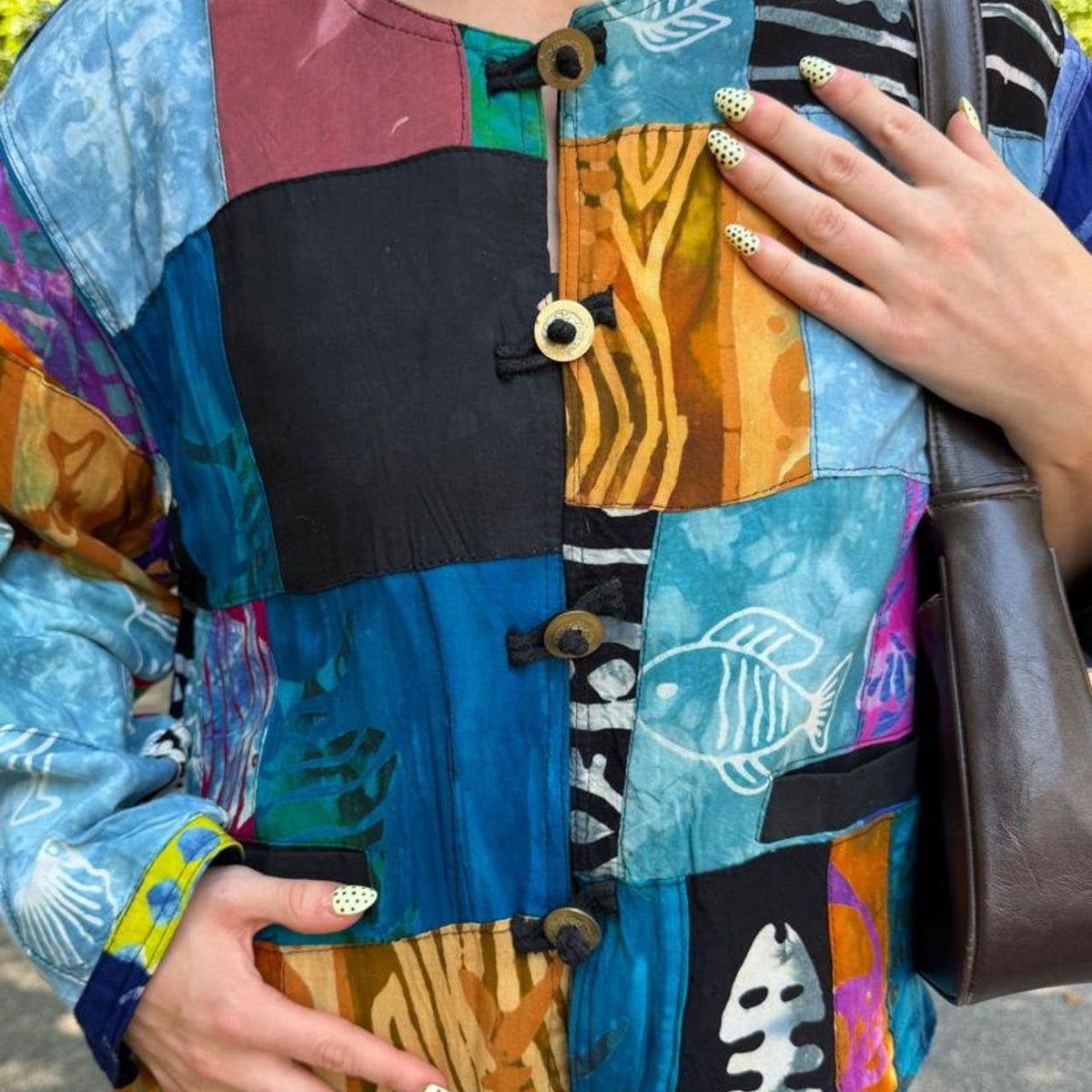 koi fish button patchwork jacket 🎏