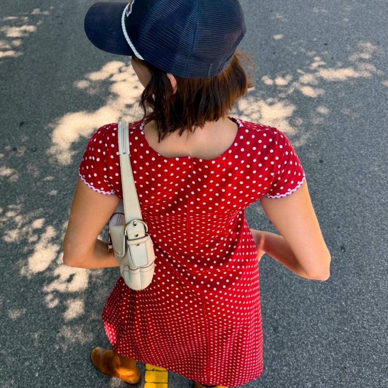 Vintage handmade red polka dot dress 🍒