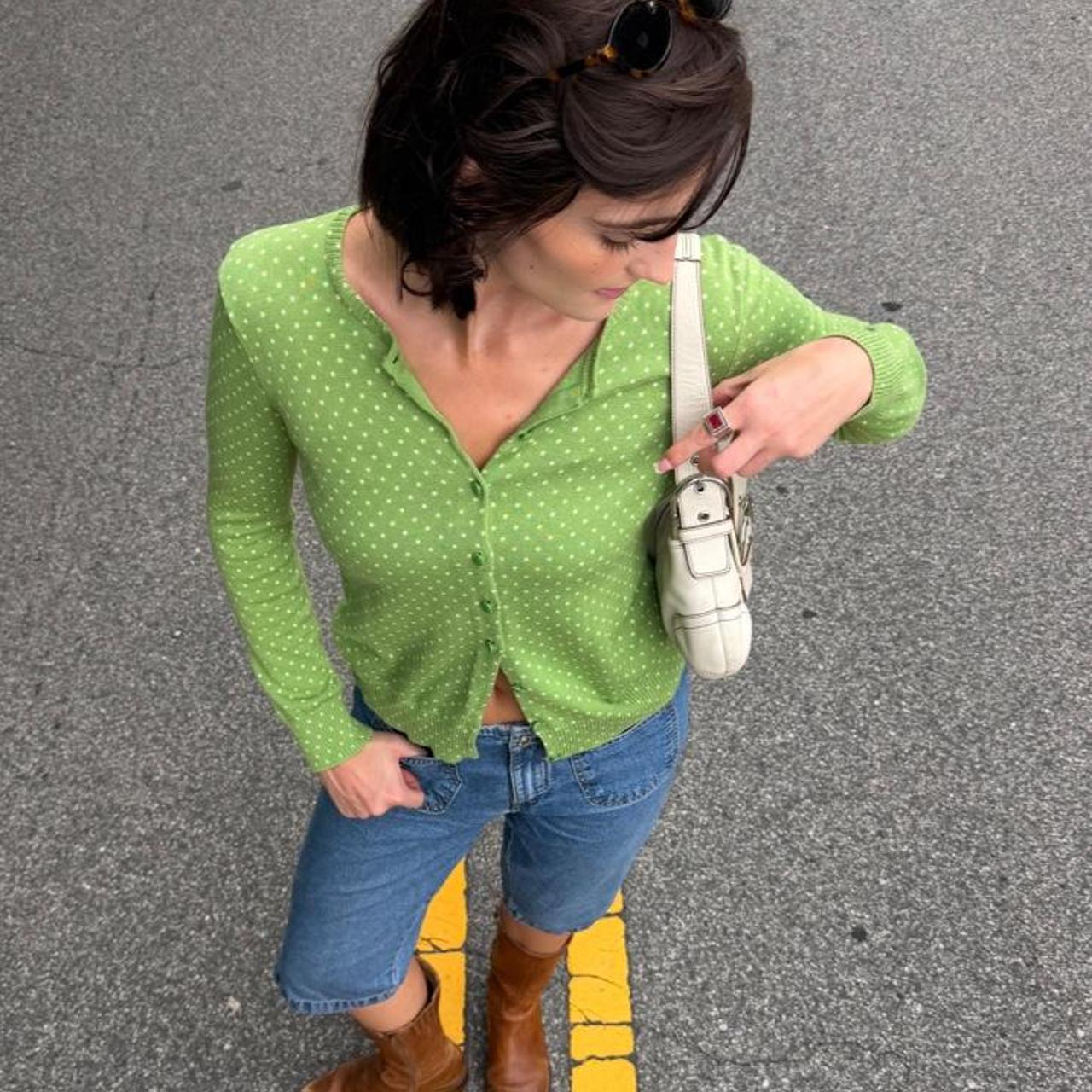 LL bean green polka dot cotton 🐢