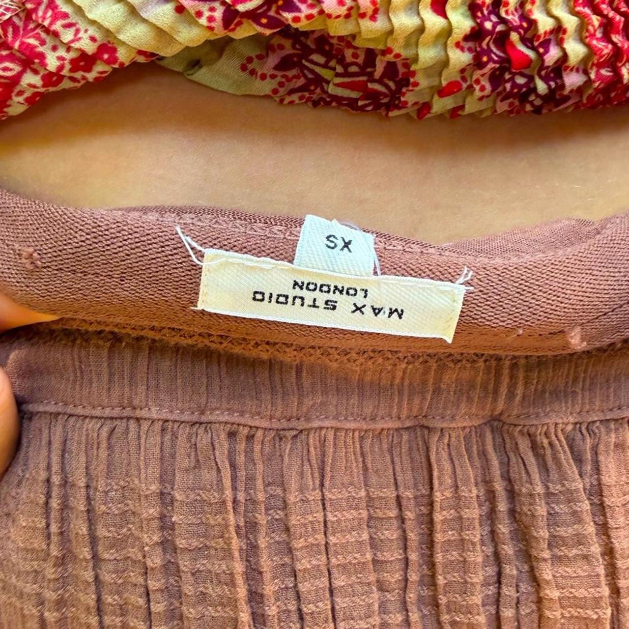 Brown ruched maxi skirt 🍩