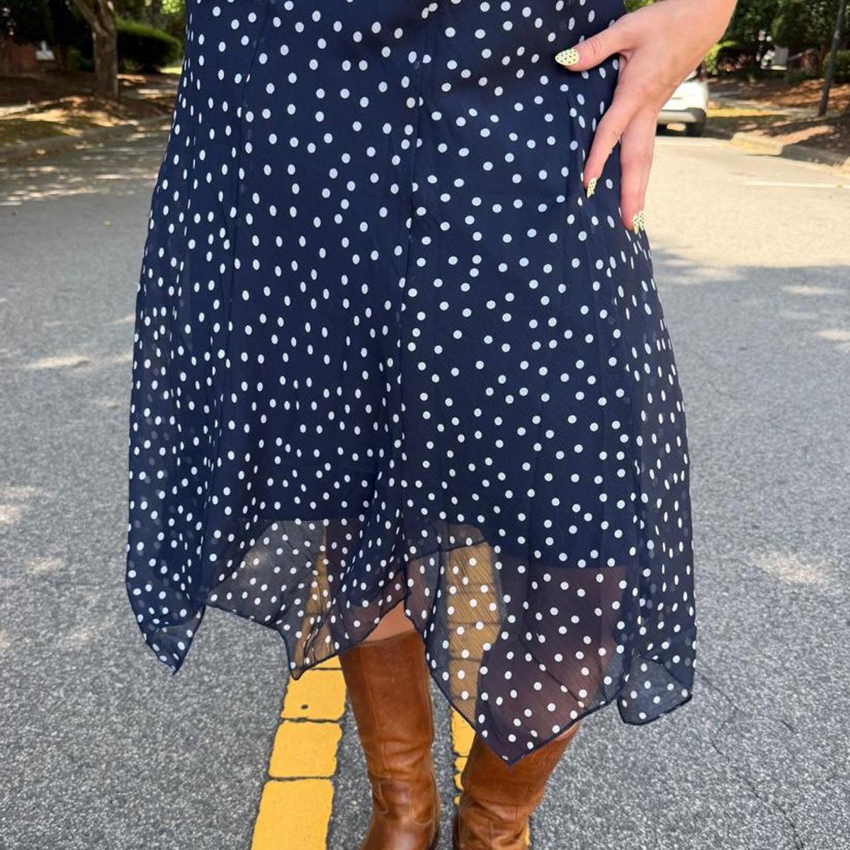 Vintage polka dot midi fairy skirt 🌻